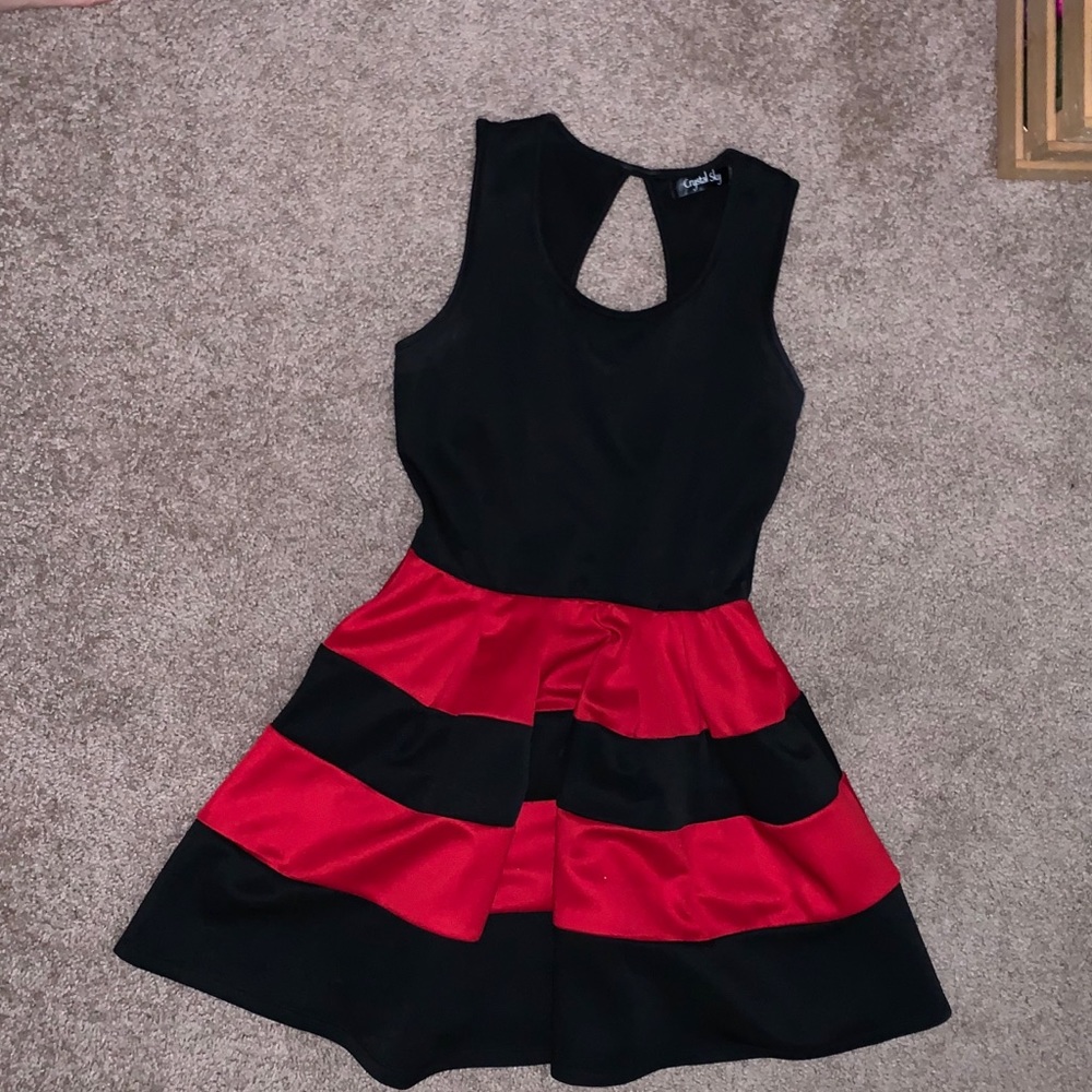 Short fit and flare prom/homecoming dress